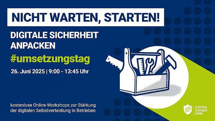 Ein Koffer mit Werkzeugen im Scheinwerferlicht