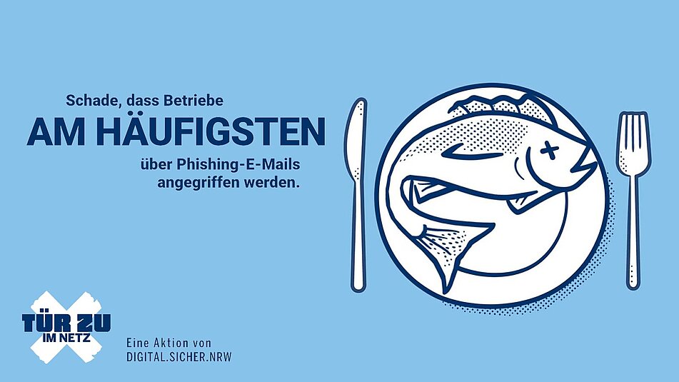 Ein Fisch auf einem Teller mit Messer und Gabel