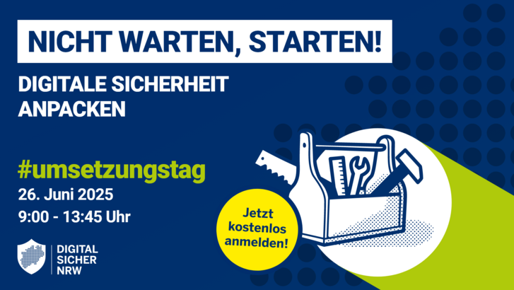 Eine Illustration eines Werkzeugkastens auf blauem Hintergrund