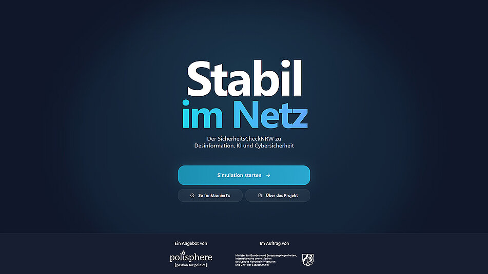 Die Worte Stabil im Netz auf dunkelblauem Hintergrund