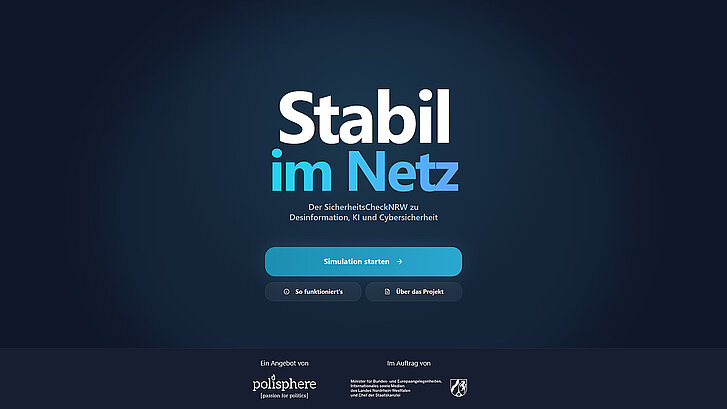 Die Worte Stabil im Netz auf dunkelblauem Hintergrund