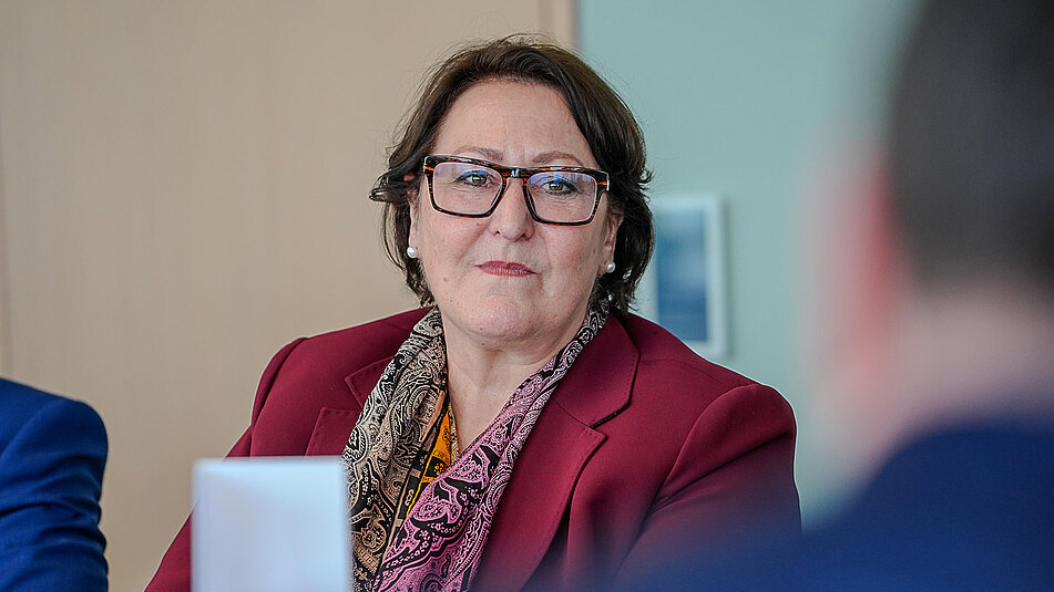 Foto von Christine Skropke als Teilnehmerin des Spitzengesprächs